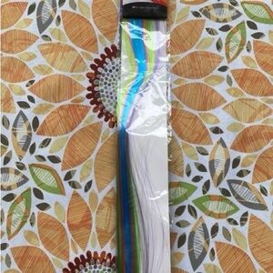 18” Neon Multi Rainbow Colors hair clip on extensions New